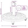 vidaXL Parasollfot Svart &Oslash;38-48 mm PE og betong og jern