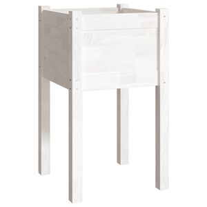vidaXL Plantekasse hvit 40x40x70 cm heltre furu