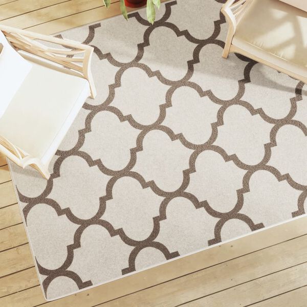 vidaXL Inne- og uteteppe kort luv flerfarget 160x230 cm