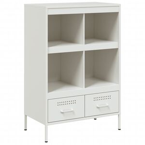 vidaXL Highboard hvit 68x39x101,5 cm st&aring;l