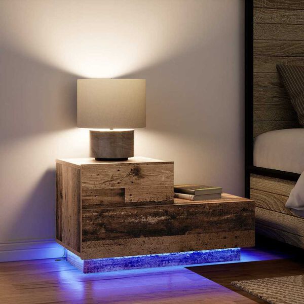 vidaXL Nattbordskap Gammelt tre 70 x 36 x 40,5 cm Konstruert tre