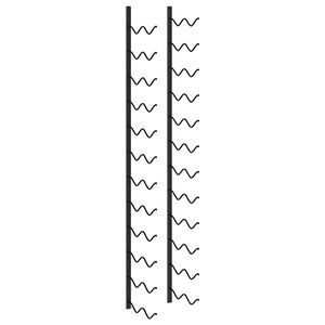 vidaXL Veggmontert vinstativ for 24 flasker svart jern