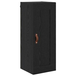 vidaXL Veggskap Svart Eik 34,5 x 34 x 90 cm Konstruert tre