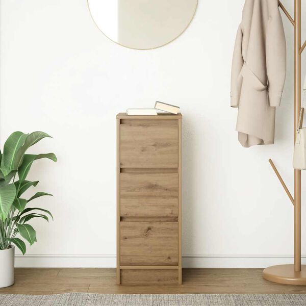 vidaXL Skjenk artisan eik 29,5x34x76 cm konstruert tre