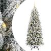 vidaXL Kunstig juletre Hvit 150 cm PVC og plast og st&aring;l og PE