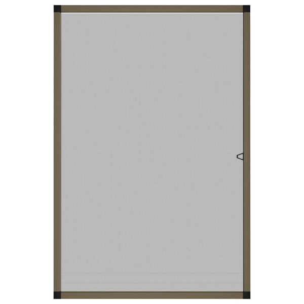 vidaXL Insektskjerm for vindu brun 90x120 cm