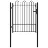 vidaXL Gjerdeport DRONTEN 100 x 125 cm Metall Svart L&aring;sbar