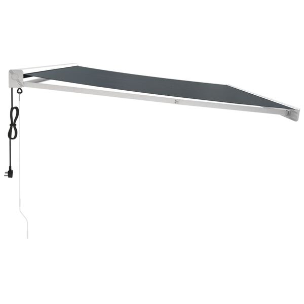 vidaXL Uttrekkbar markise antrasitt 4,5x3 m stoff og aluminium