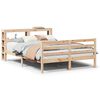 vidaXL Sengeramme med hodegavl hvit 160x200 cm heltre furu