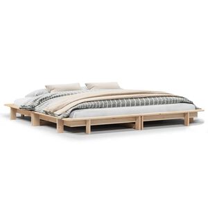 vidaXL Sengeramme uten madrass 160x200 cm heltre furu
