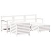 vidaXL Hagesofagruppe 5 deler hvit heltre furu