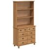 vidaXL Hytte med skuff ASKIM Honningvoks 91 x 40 x 184 cm Massiv furu