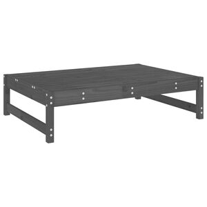 vidaXL Hagefotskammel gr&aring; 120x80 cm heltre furu