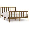 vidaXL Sengeramme honningbrun heltre 135x190 cm Double