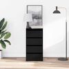 vidaXL Skuffeskap med skuff Svart 40 x 41 x 76 cm Konstruert tre