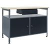 vidaXL Arbeidsbenk svart 120x60x85 cm st&aring;l