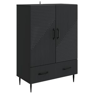 vidaXL Serviesskap med skuff Svart 66 x 34,5 x 95 cm Konstruert tre
