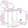 vidaXL Baderomsvaskeskap Gamle tre 65 x 33 x 60 cm Konstruert tre