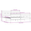 vidaXL Sengeramme i metall uten madrass sonoma eik 180x200 cm