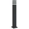 vidaXL Utend&oslash;rs gulvlampe med uttak svart 80 cm aluminium