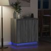 vidaXL LED sideboard Gr&aring; Sonoma 71 x 34,5 x 75 cm Konstruert tre