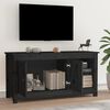 vidaXL TV-benk svart 103x36,5x52 cm heltre furu