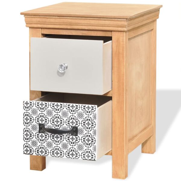 vidaXL Skuffekabinett 34x34x46 cm heltre