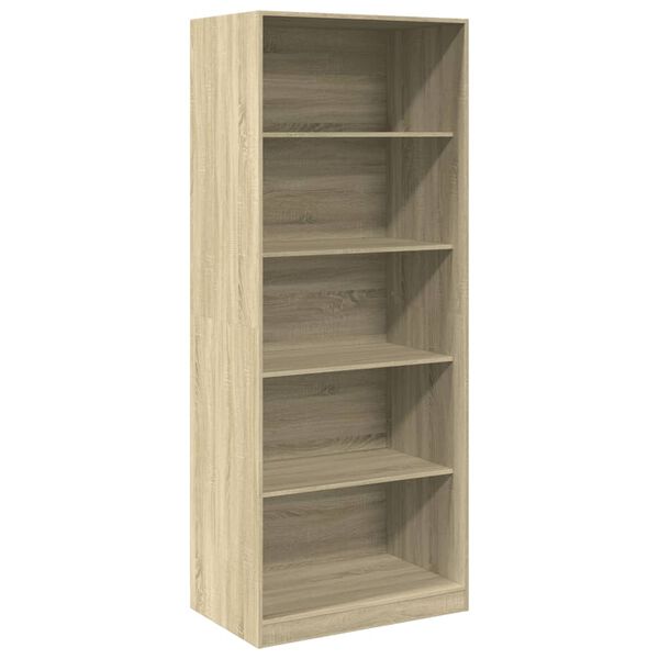 vidaXL Garderobe sonoma eik 80x50x200 cm konstruert tre