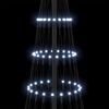 vidaXL LED juletre med 230 LED med stativ Kaldhvit 184.5 cm Metall