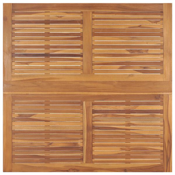 vidaXL Sammenleggbart hagespisebord 110x110x75 cm heltre teak
