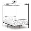 vidaXL Himmelsengeramme svart metall 120x200 cm