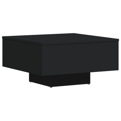 vidaXL Salongbord svart 60x60x31,5 cm sponplate
