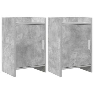 vidaXL Nattbord 2 pcs Betonggr&aring; 40 x 30 x 60 cm Konstruert tre