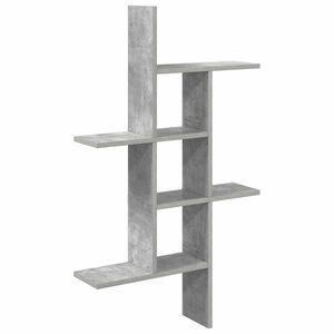 vidaXL Vegghylle Betonggr&aring; 61 x 15 x 102 cm Konstruert tre