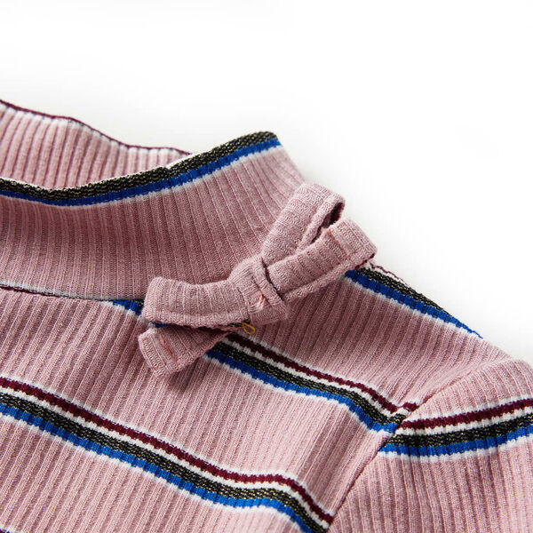 T-skjorte for barn med lange ermer lyserosa 128