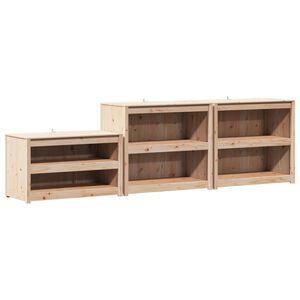 vidaXL Utend&oslash;rs kj&oslash;kkenskap med hylle MEPPEL 3 pcs Naturlig Douglas