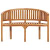 vidaXL Bananformet hagesofagruppe 3 deler heltre teak