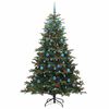 vidaXL Kunstig juletre med 300 LED gr&oslash;nn 210 cm PVC og Metall og Plast