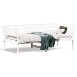 vidaXL Dagseng uten madrass hvit 75x190 cm heltre furu