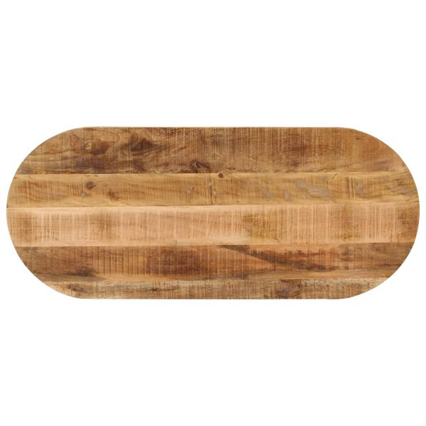 vidaXL Bordplate 110x50x2,5 cm oval grovt heltre mangotre