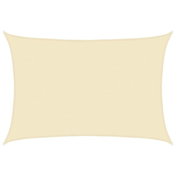 vidaXL Solseil 160 g/m² kremhvit 5x7 m HDPE