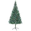 vidaXL Kunstig juletre med 300 LED med stativ gr&oslash;nn 210 cm PVC og st&aring;l