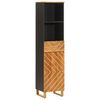 vidaXL TV-benk brun og svart 38x33,5x160 cm heltre mango