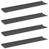 vidaXL Flytende hylle 4 stk. Svart 100 x 18 x 2,5 cm St&aring;l