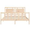 vidaXL Sengeramme med hodegavl King Size heltre