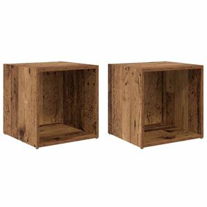 vidaXL TV-benksett 2 pcs Gamle tre 37 x 35 x 37,5 cm Konstruert tre
