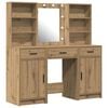 vidaXL Dressingbordsett med LED 3 stk. Artisan Eik Konstruert tre