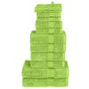vidaXL Premium h&aring;ndklesett SOLUND 12 deler gr&oslash;nn 600 g/m2