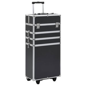 vidaXL Sminketralle aluminium svart