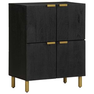 vidaXL Skjenk svart 60x33x75 cm konstruert tre